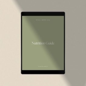 Green cover with white type that says Nutrition Guide